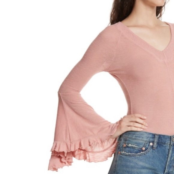 Free People So Dramatic Bell Sleeve Shirt - Picture 2 of 5